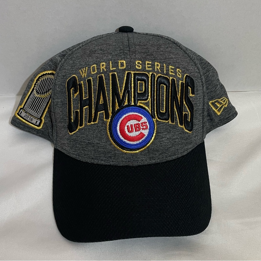 2016 World Series‎ Champions New Era 39THIRTY Flex Fit Hat black/gray CUBS